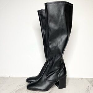 Franco Sarto Talfer Black Tall Heeled Boot 10M